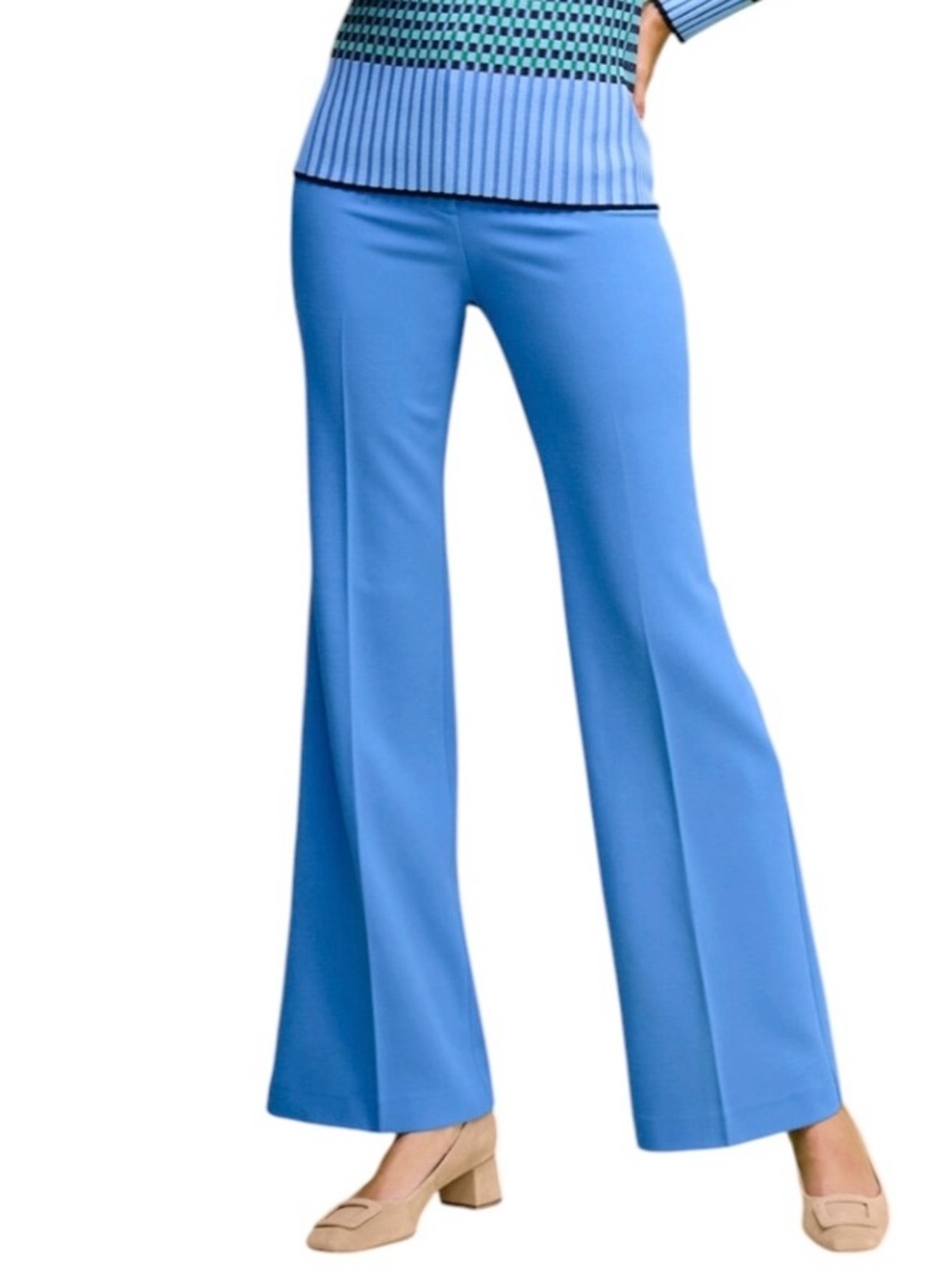 Talbots Providence Flare leg Dress‎ Pant Cornflower blue Women’s 8 Career Office